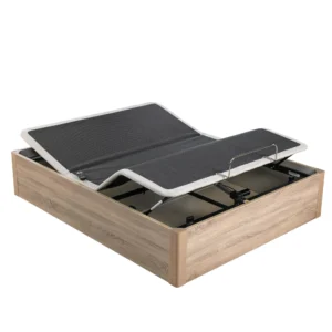 Canapé abatible de madera con base tapizada articulada